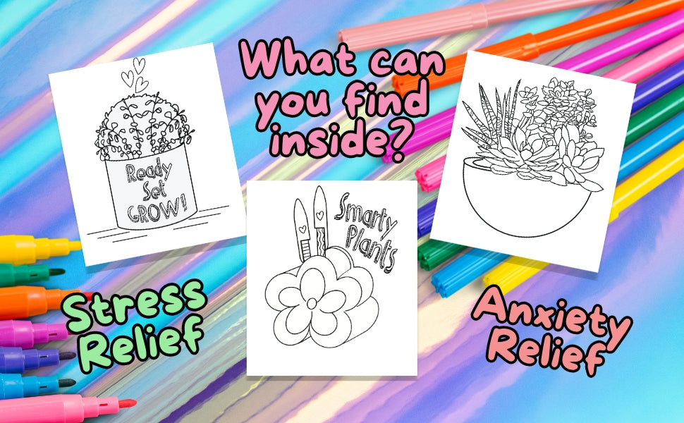 Plants & Flowers: Coloring Book For Adults