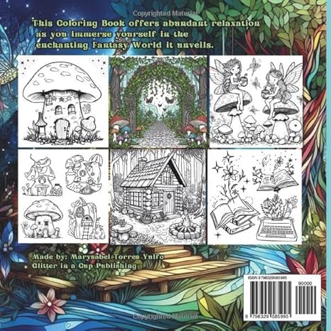 Stress Relief Coloring Book: Magical Mushrooms and Fairy Relaxation, a Coloring Journey for Adults
