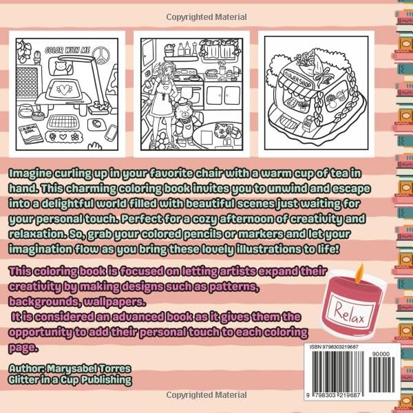 Cute and Cozy Coloring Book: Cute and Cozy Coloring Book for Adults