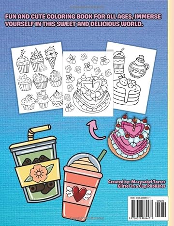 Sweet Desserts Coloring Book for all Ages: Cute Desserts Coloring Book for all ages