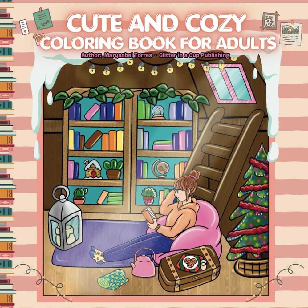 Cute and Cozy Coloring Book: Cute and Cozy Coloring Book for Adults